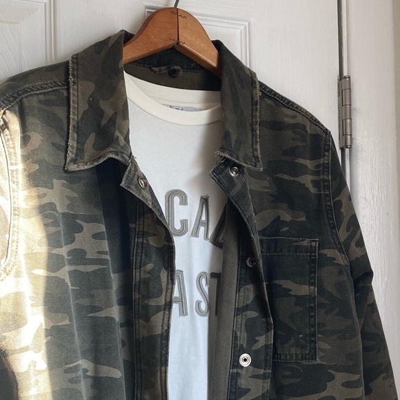 Topshop Camo Coat - Picture 1 of 6